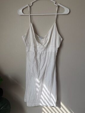 James Perse White Long Cami Tank Top Minimalist Quiet Luxury Y2K 2000s Size 3 L